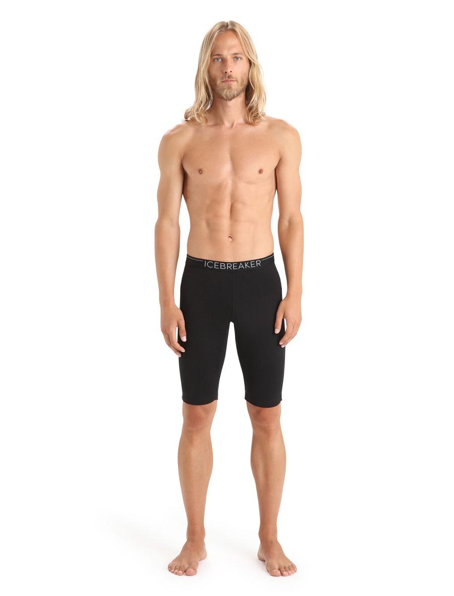 Icebreaker Merino 200 Oasis Thermal Shorts Férfi Base Layers Fekete | HU 1379GSOL